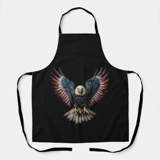 Tablier Drapeau Américain Aigle chauve 4 juillet USA Patri