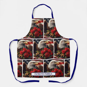 Tablier Drapeau américain Aigle chauve patriotique