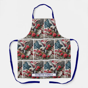 Tablier Drapeau américain Aigle royal patriotique