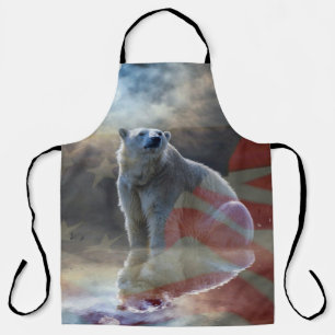 Tablier Drapeau américain de l'ours polaire