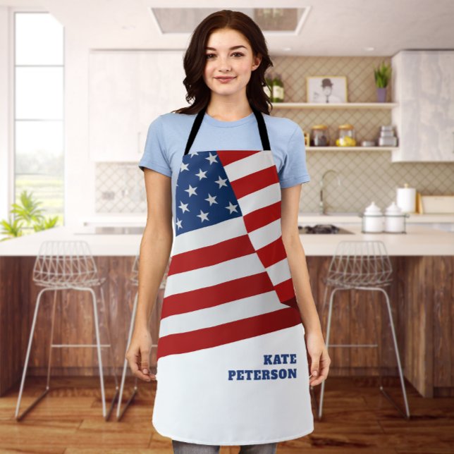 Tablier Drapeau américain | Insigne | Pop Art (Créateur téléchargé)
