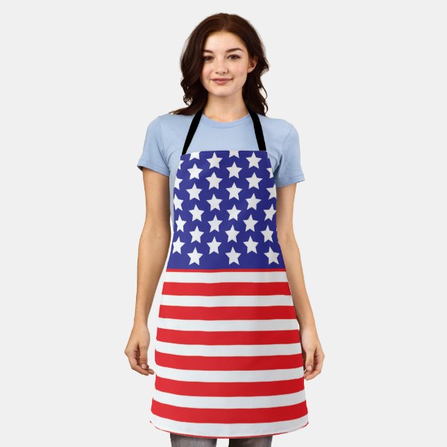 Tablier Drapeau américain patriotique Stars et rayures Ame (Porté)