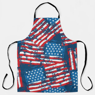 Tablier Drapeau américain peint Motif
