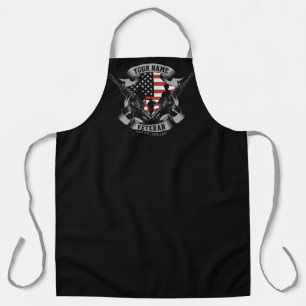 Tablier Drapeau américain personnalisé pour vétéran fier d