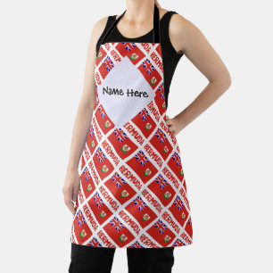 Tablier Drapeau bermudien en mosaïque avec nom personnalis