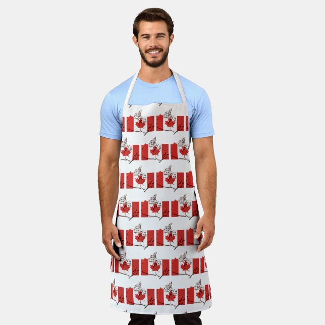 Tablier DRAPEAU CANADA | Carte canadienne | Patriotique él (Porté)