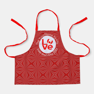 Tablier Drapeau canadien Red LOVE personnalisé