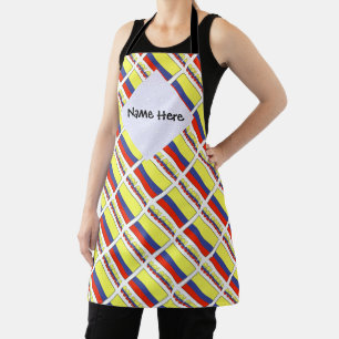 Tablier Drapeau Colombien Colombie Personnalisé En Carreau