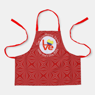 Tablier Drapeau Colombien Rouge AMOUR Personnalisé