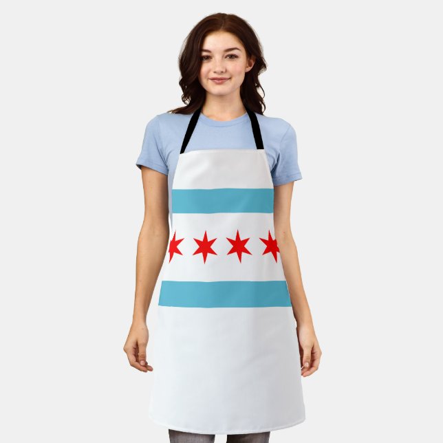 Tablier Drapeau de Chicago City Apron (Porté)