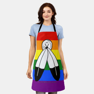 Tablier Drapeau de fierté bispirituel de SlipperyJoe's sym