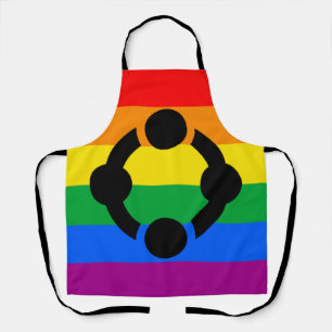 Tablier Drapeau de fierté de niche arc-en-ciel