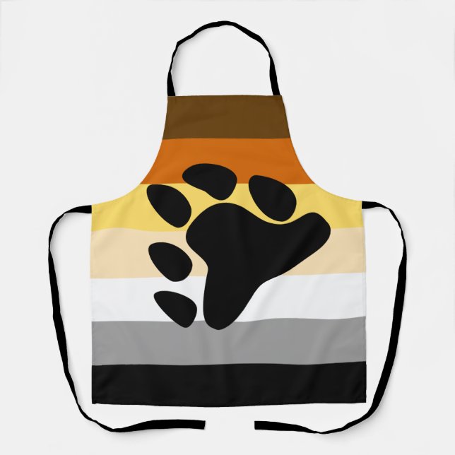 Tablier Drapeau de la fierté de l'ours avec paw (Recto)
