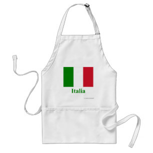 Tablier Drapeau de l'Italie avec le nom en italien