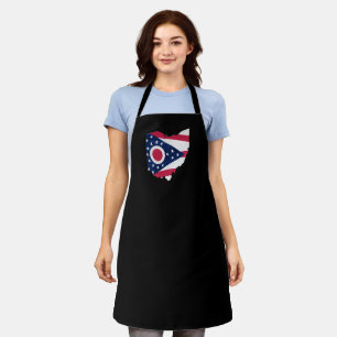 Tablier Drapeau de l'Ohio et carte