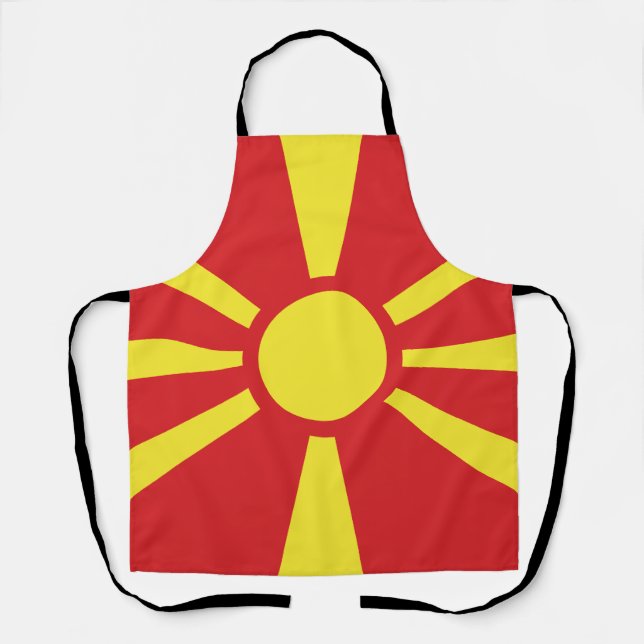 Tablier Drapeau de Macédoine du Nord (Recto)