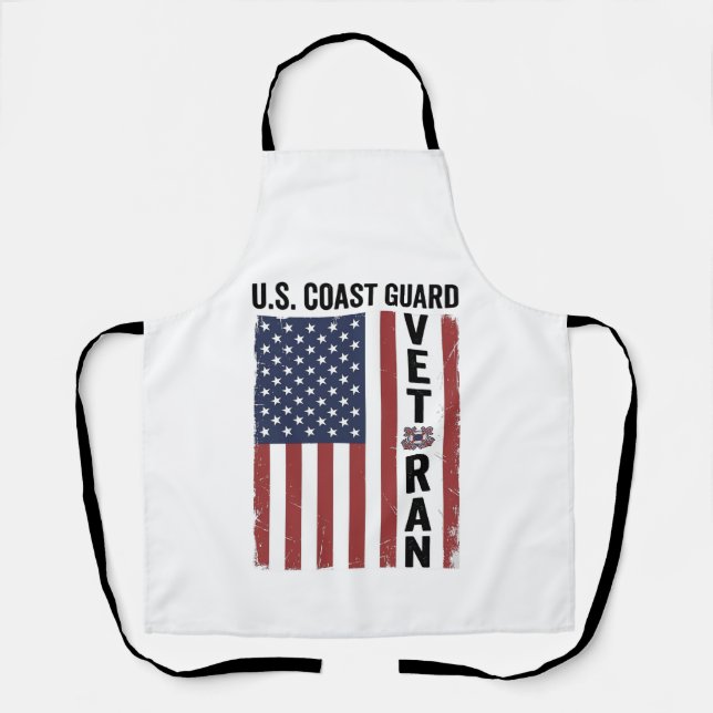 Tablier Drapeau de Vétéran des Garde-Côtes Conception Vect (Recto)