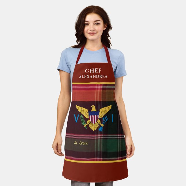 Tablier Drapeau des îles Vierges américaines St. Croix Mad (Porté)