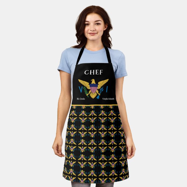 Tablier Drapeau des îles Vierges américaines USVI VI Chef  (Porté)