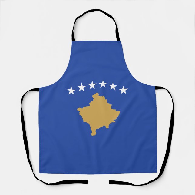 Tablier Drapeau du Kosovo (Recto)