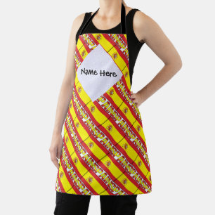 Tablier Drapeau espagnol d'Espagne en mosaïque avec nom pe