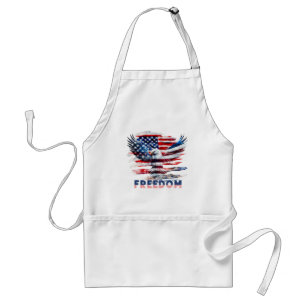 Tablier Drapeau et aigle des Etats-Unis.Liberté.