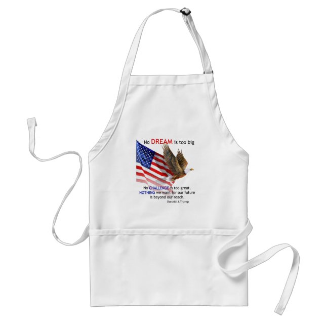 Tablier Drapeau et citation d'atout d'Eagle Donald J (Devant)