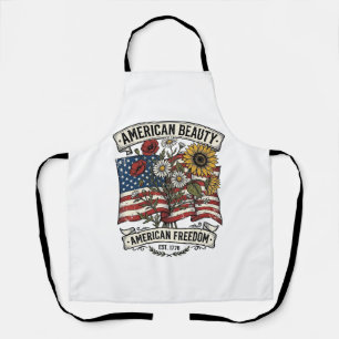 Tablier Drapeau Floral American Beauty Patriotique