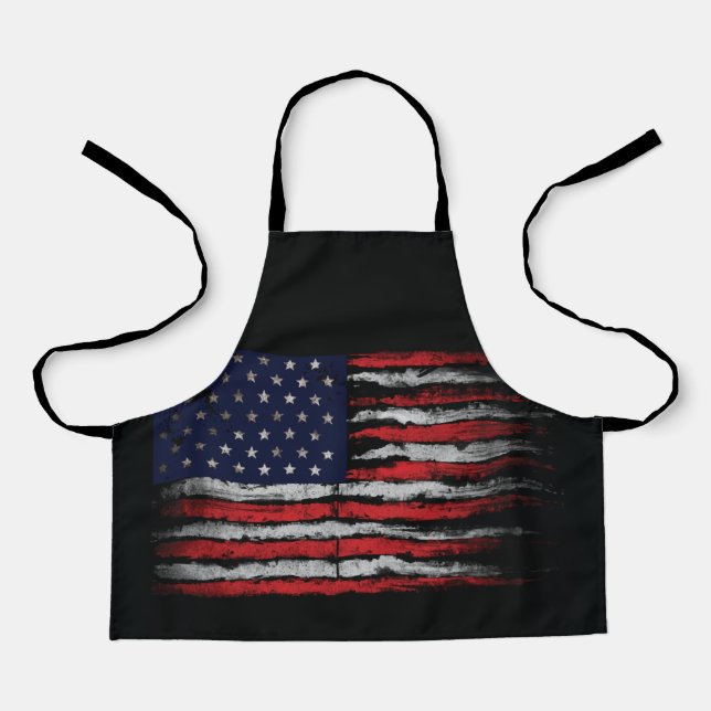 Tablier Drapeau Grunge U.S.A (Recto)