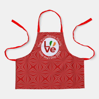 Tablier Drapeau Irlandais Rouge AMOUR Enfants Personnalisé