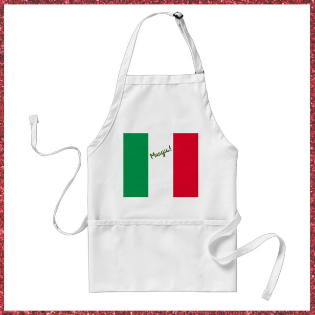 Tablier Drapeau italien de Mangia (Bookmark my store: https://www.zazzle.com/store/capricepetit?rf=238091145531749709)
