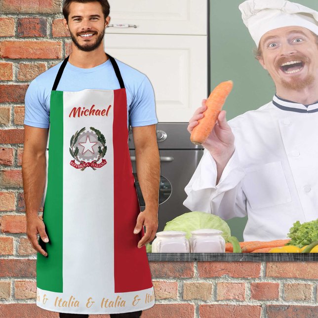tablier Drapeau Italien, Italie, cuisine Chefs Ita (Créateur téléchargé)