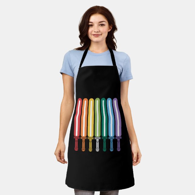 Tablier Drapeau LGBT Fierté gay  (Porté)