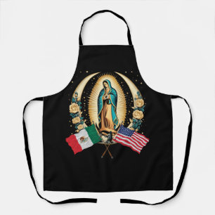 Tablier Drapeau Mexicain Américain Notre Dame Virgen De Gu