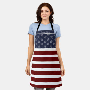 Tablier Drapeau Nautique Américain Rouge Bleu Bleu Amier