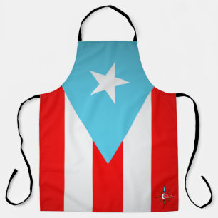 Tablier Drapeau Porto Rico partout sur l'impression grand