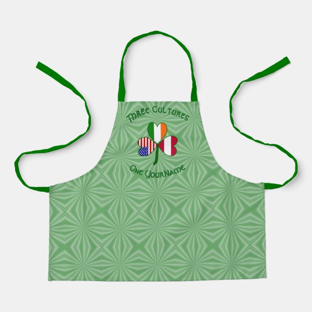 Tablier Drapeau Shamrock irlandais américain autrichien pe (Recto)