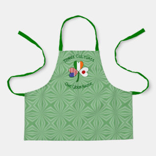 Tablier Drapeau Shamrock Personnalisé Américain Irlandais