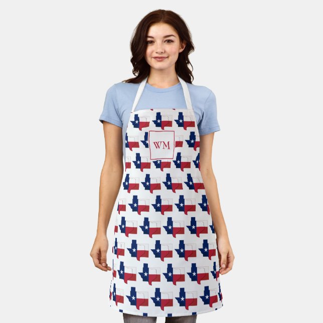 Tablier DRAPEAU TEXAN | Monogramme | Texas (Porté)