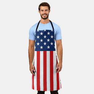 Tablier Drapeau USA Patriot 4 juillet Rouge Bleu Blanc