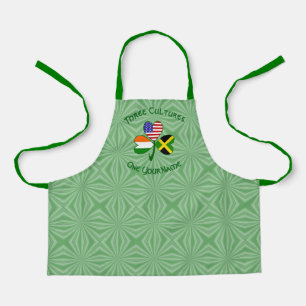 Tablier Drapeaux Jamaïcains Irlandais USA Trèfle Enfant Pe