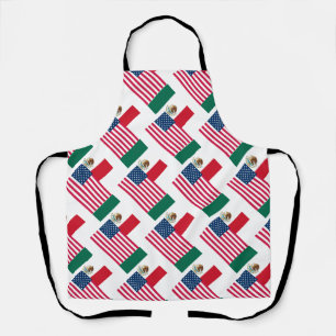 Tablier Drapeaux mexicains et américains