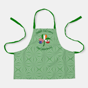 Tablier Drapeaux Mexicains Irlandais Américains Trèfle Per