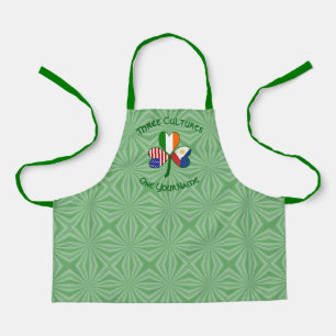 Tablier Drapeaux philippins irlandais américains Trèfle po