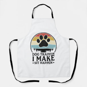 Tablier Dresseur de chiens, je fais asseoir, maillot vinta