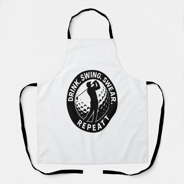 Tablier Drink Swing Sweat Repeat Golf (Recto)
