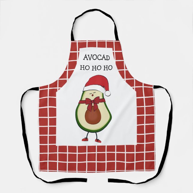 Tablier Drôle cadeau de Noël Avocado pour elle (Recto)