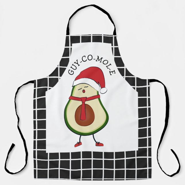 Tablier Drôle cadeau de Noël Avocado pour lui (Recto)
