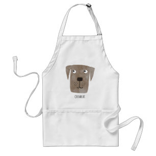 Tablier Drôle Chocolat Labrador Retriever Chien Nom perso