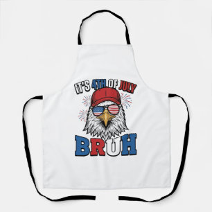 Tablier Drôle de 4 juillet Eagle Bruh maillot patriotique